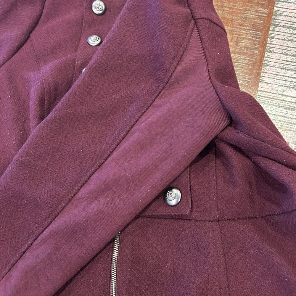 TORRID Women's Burgundy Red Military Style Coat 3 22/24 Peacoat - Picture 7 of 12